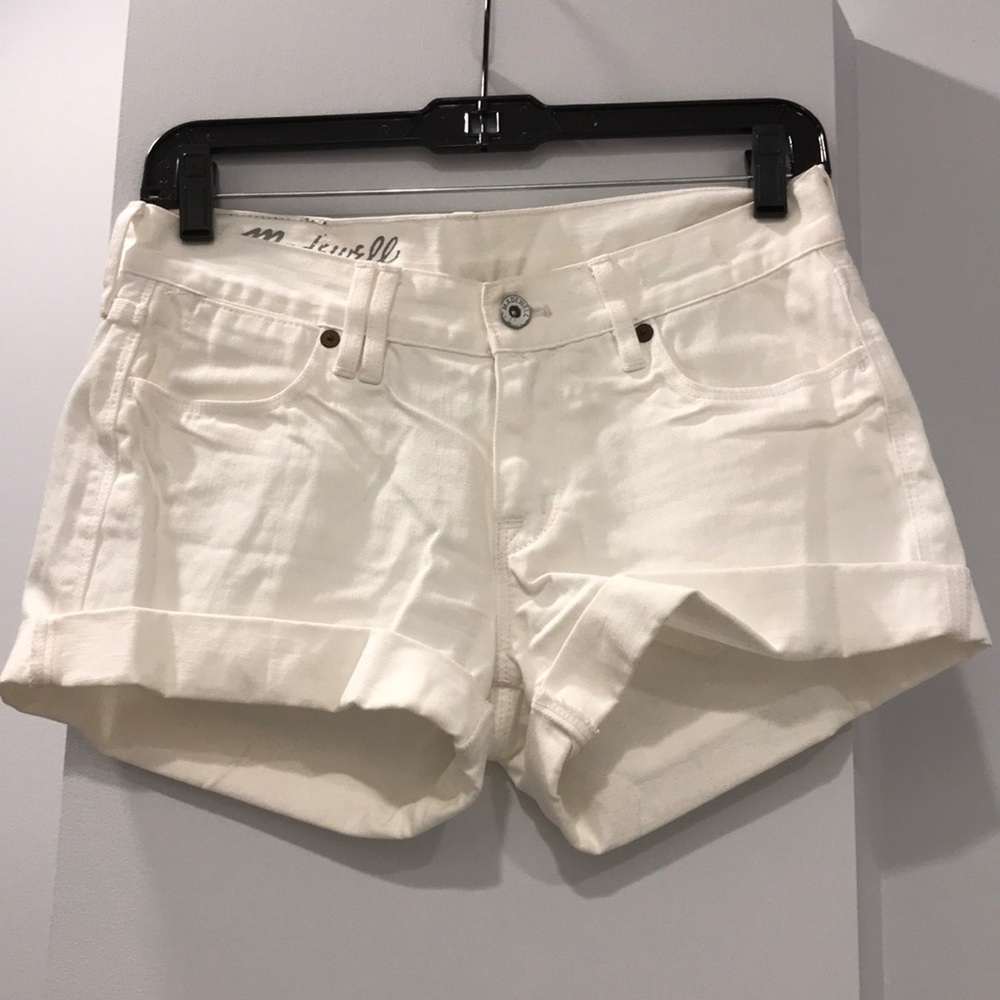 Madewell White Denim Shorts